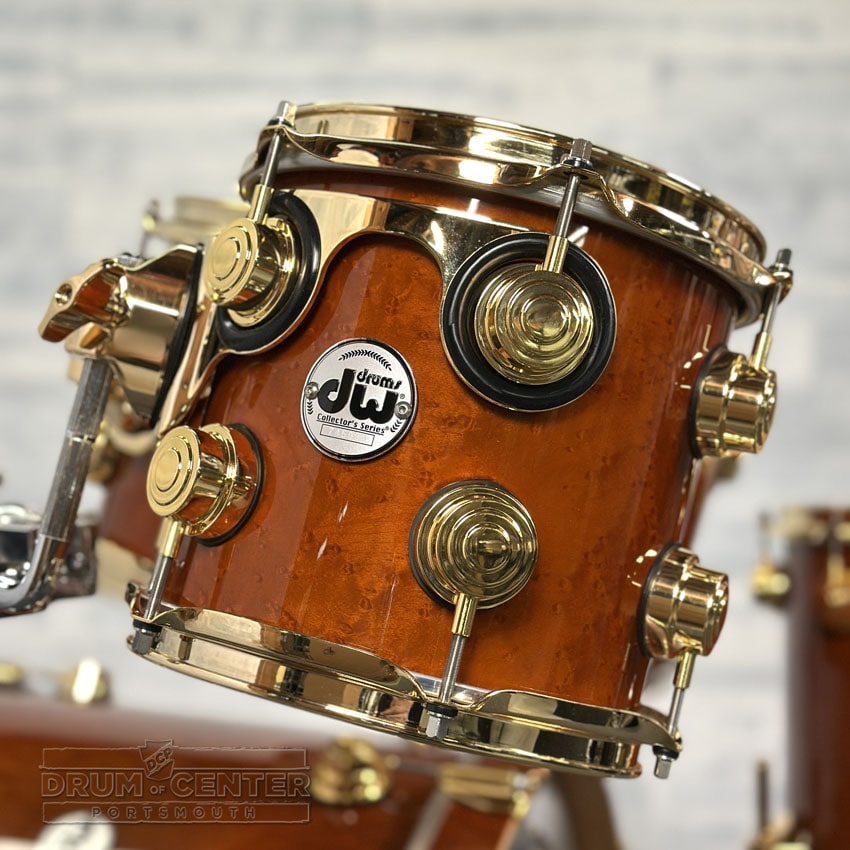 DW Collectors PurpleCore Cherry 6pc Drum Set Brown Birdseye Maple w/Gold Hw - Drum Center Of Portsmouth