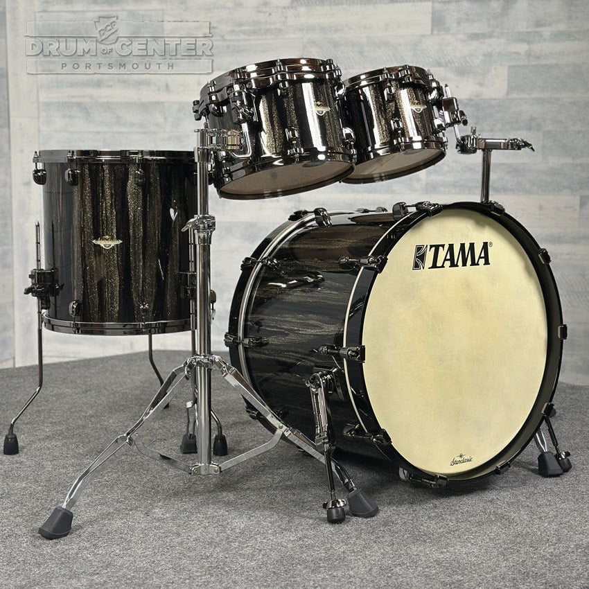Tama Starclassic Maple 4pc Drum Set Black Clouds & Silver Linings w/Black Hw - Drum Center Of Portsmouth