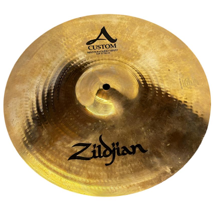 Used Zildjian A Custom Mastersound Hi Hat Cymbals 15" - Good - Drum Center Of Portsmouth