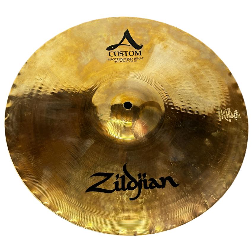 Used Zildjian A Custom Mastersound Hi Hat Cymbals 15" - Good - Drum Center Of Portsmouth