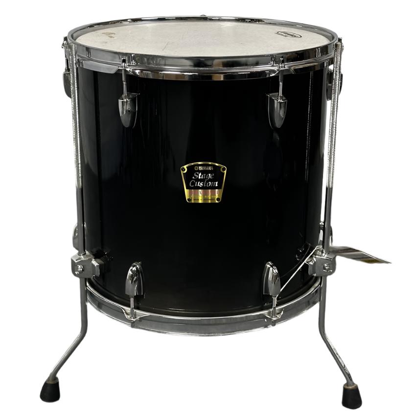 Used Yamaha Stage Custom Advantage Floor Tom 14x13 Black Lacquer - Good - Drum Center Of Portsmouth