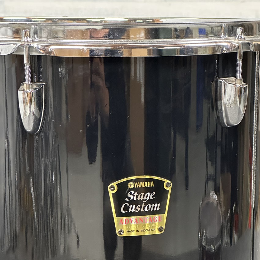 Used Yamaha Stage Custom Advantage Floor Tom 14x13 Black Lacquer - Good - Drum Center Of Portsmouth