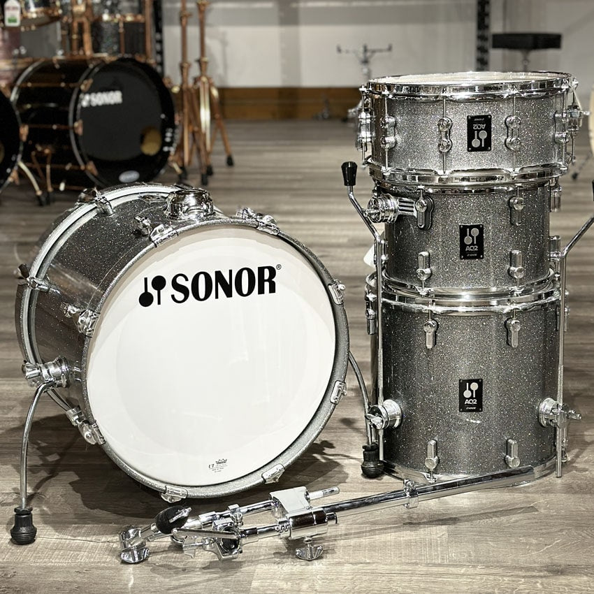 Used Sonor AQ2 4pc Bop Drum Set Titanium Quartz - Very Good - Drum Center Of Portsmouth