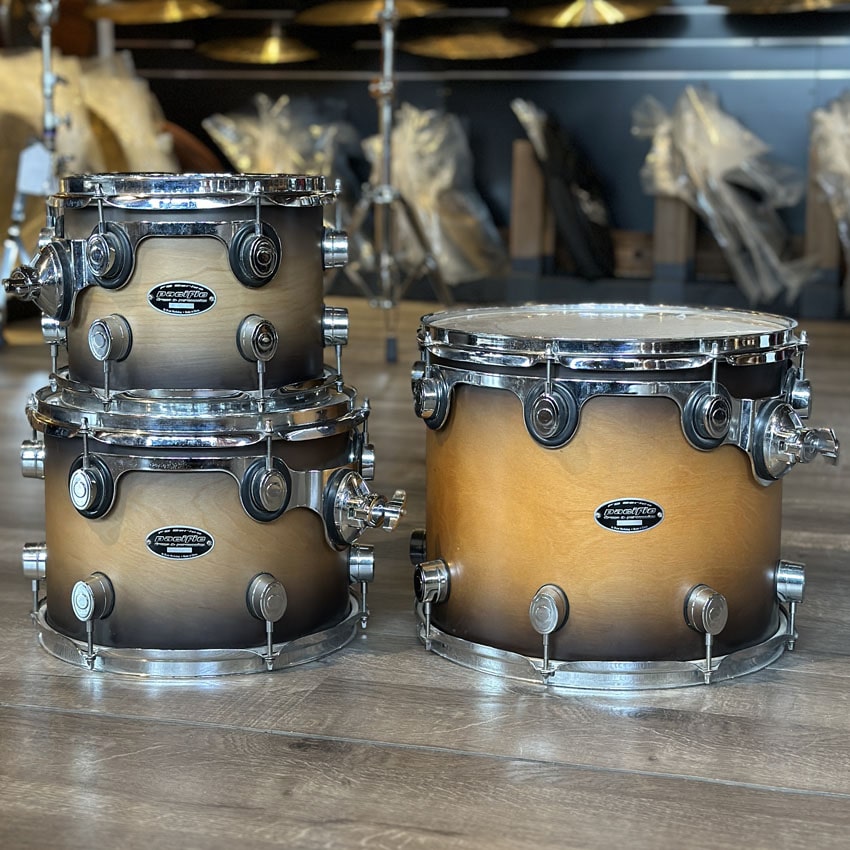 Used PDP FS 4pc Drum Set Black to Natural Fade - Very Good - Drum Center Of Portsmouth