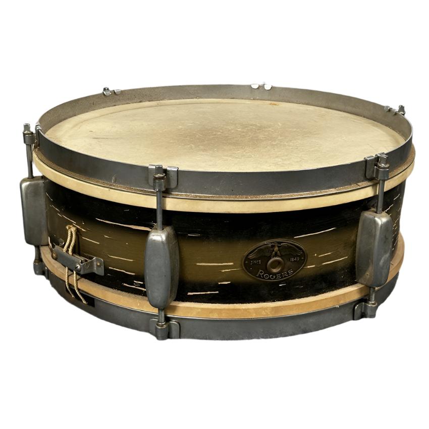 Used Vintage '50s Rogers Mercury 2pc Drum Set Black/Gold Duco - Good - Drum Center Of Portsmouth