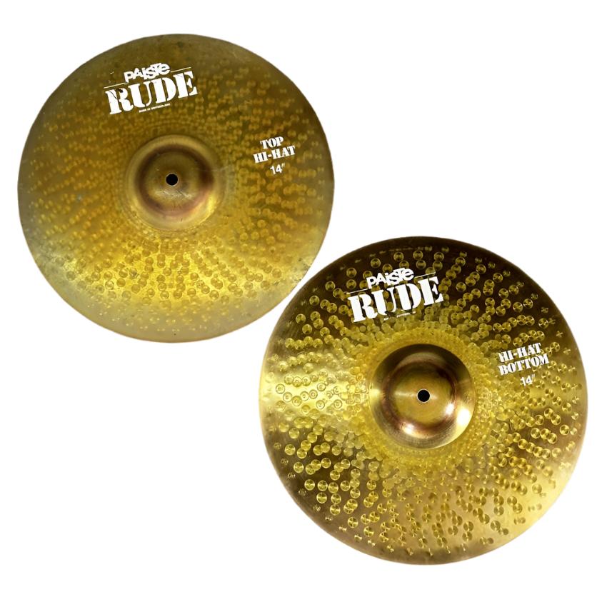 Used Paiste Rude Hi Hat Cymbals 14" - Very Good - Drum Center Of Portsmouth