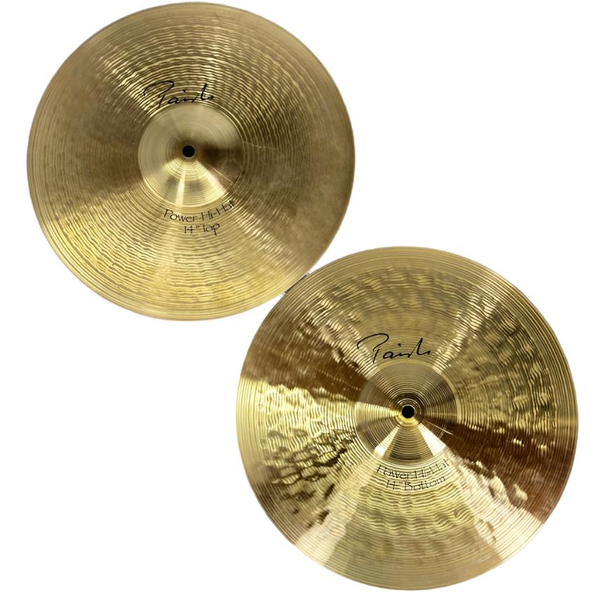Used Paiste Signature Power Hi Hat Cymbals 14" - Very Good - Drum Center Of Portsmouth