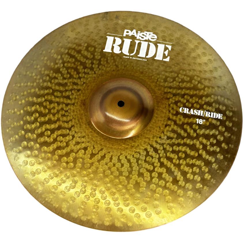 Used Paiste Rude Crash/Ride Cymbal 18" - Very Good - Drum Center Of Portsmouth