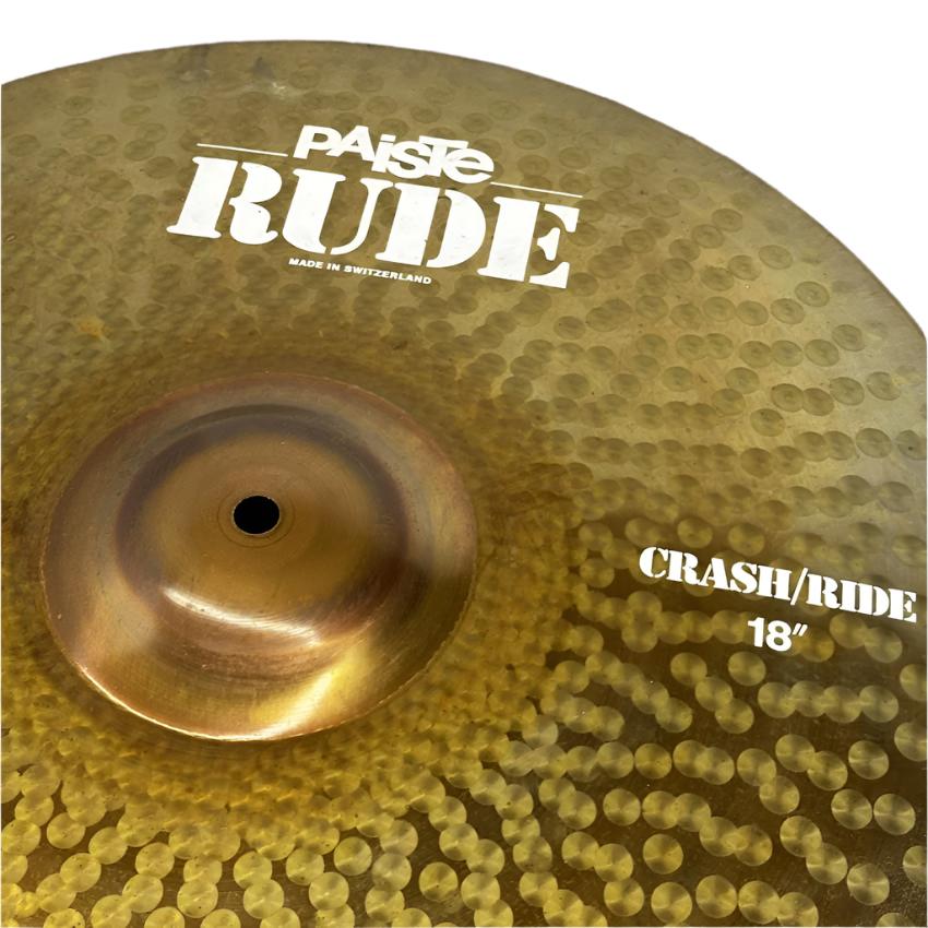 Used Paiste Rude Crash/Ride Cymbal 18" - Very Good - Drum Center Of Portsmouth