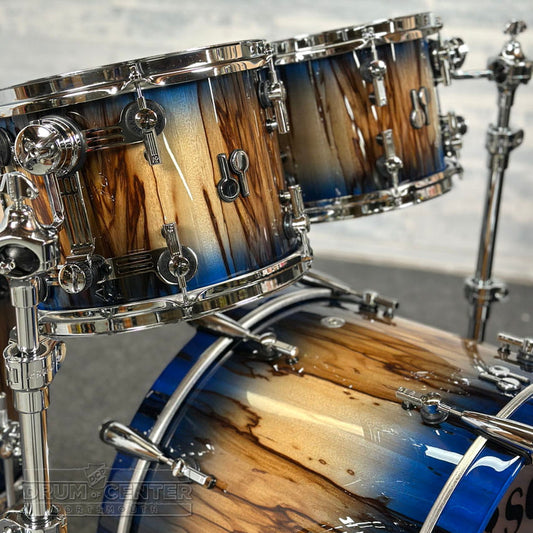 Sonor SQ2 Beech 5pc Drum Set Candy Blue Burst Over African Marble 1058327-2 - Drum Center Of Portsmouth