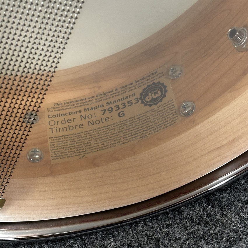 Used DW Collectors Standard Maple Super Solid Snare Drum 14x5.5 - Excellent - Drum Center Of Portsmouth