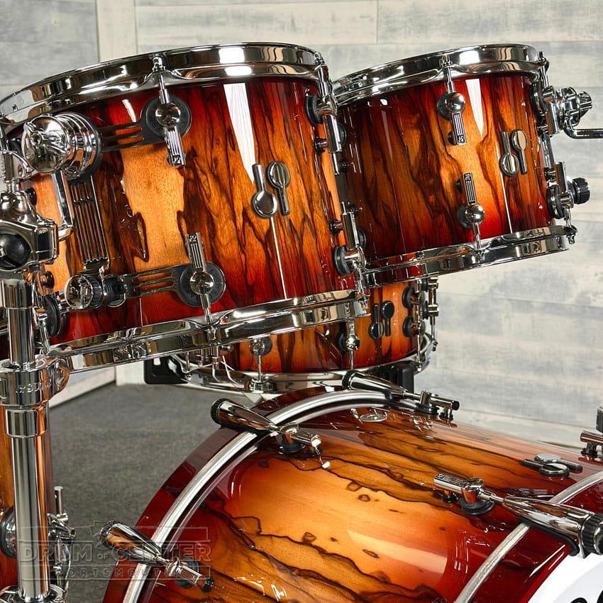 Sonor SQ2 Beech 6pc Drum Set Candy Red Burst Over African Marble - Drum Center Of Portsmouth