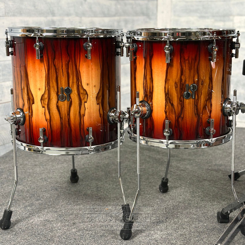 Sonor SQ2 Beech 6pc Drum Set Candy Red Burst Over African Marble - Drum Center Of Portsmouth