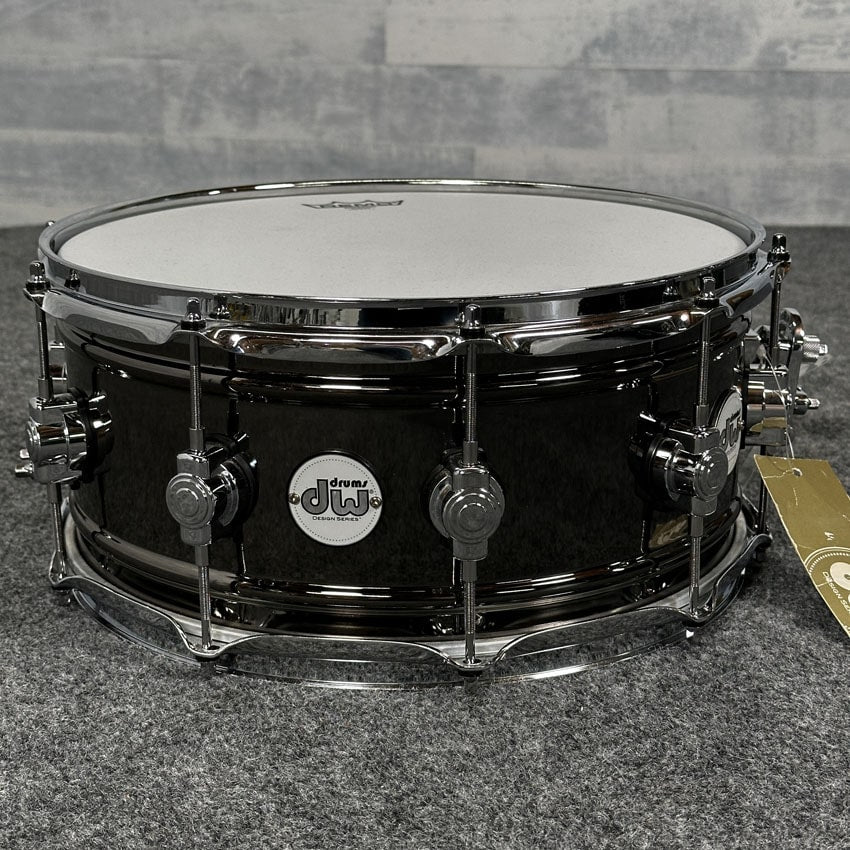 Used DW Design Black Nickel Over Brass Snare Drum 14x6.5 - Very Good - Drum Center Of Portsmouth
