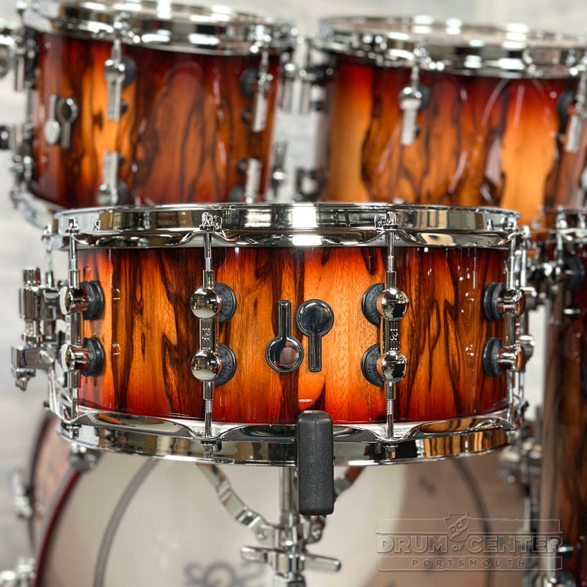 Sonor SQ2 Beech 6pc Drum Set Candy Red Burst Over African Marble - Drum Center Of Portsmouth