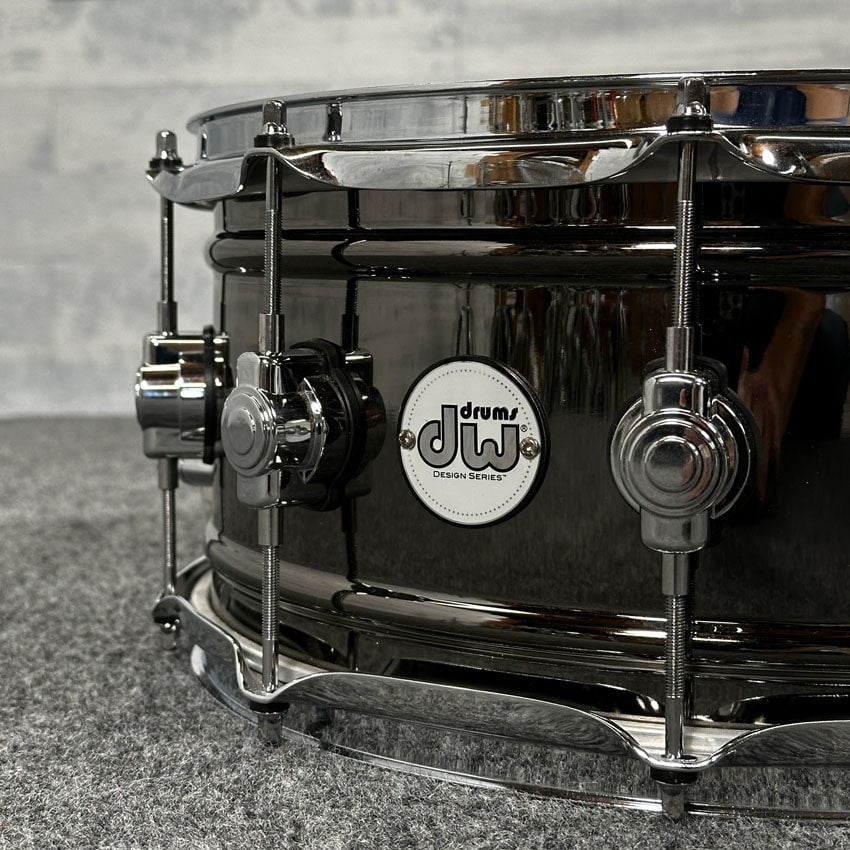 Used DW Design Black Nickel Over Brass Snare Drum 14x6.5 - Very Good - Drum Center Of Portsmouth