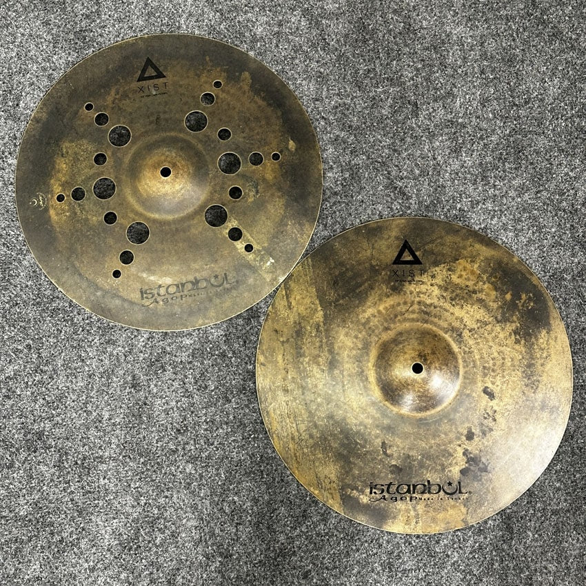 Used Istanbul Agop Xist Dark Dry Ion Hi Hat Cymbals 15" - Good - Drum Center Of Portsmouth