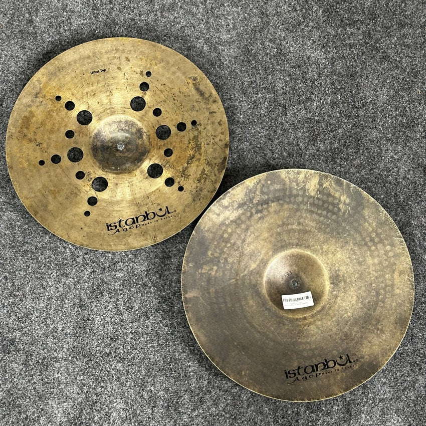 Used Istanbul Agop Xist Dark Dry Ion Hi Hat Cymbals 15" - Good - Drum Center Of Portsmouth
