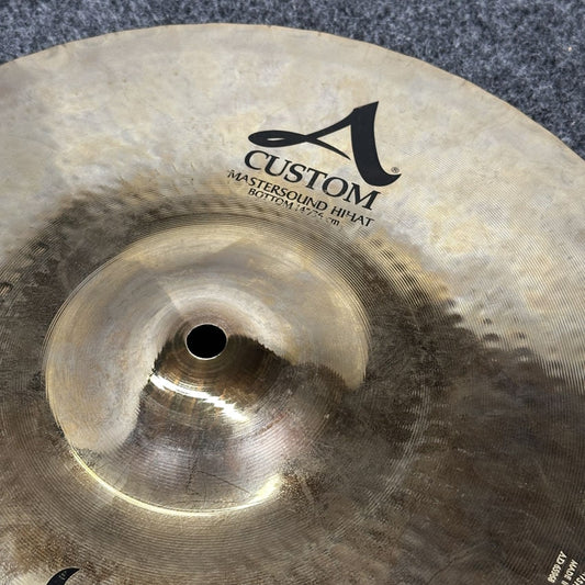 Used Zildjian A Custom Mastersound Hi Hat Bottom 14" - Good - Drum Center Of Portsmouth