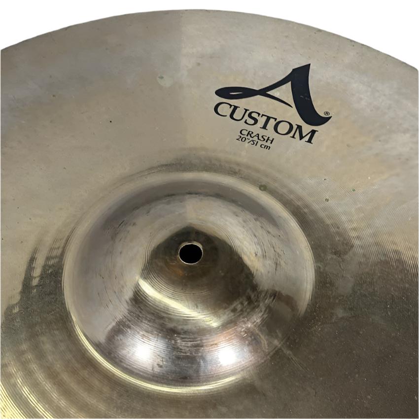 Used Zildjian A Custom Crash Cymbal 20" - Good - Drum Center Of Portsmouth