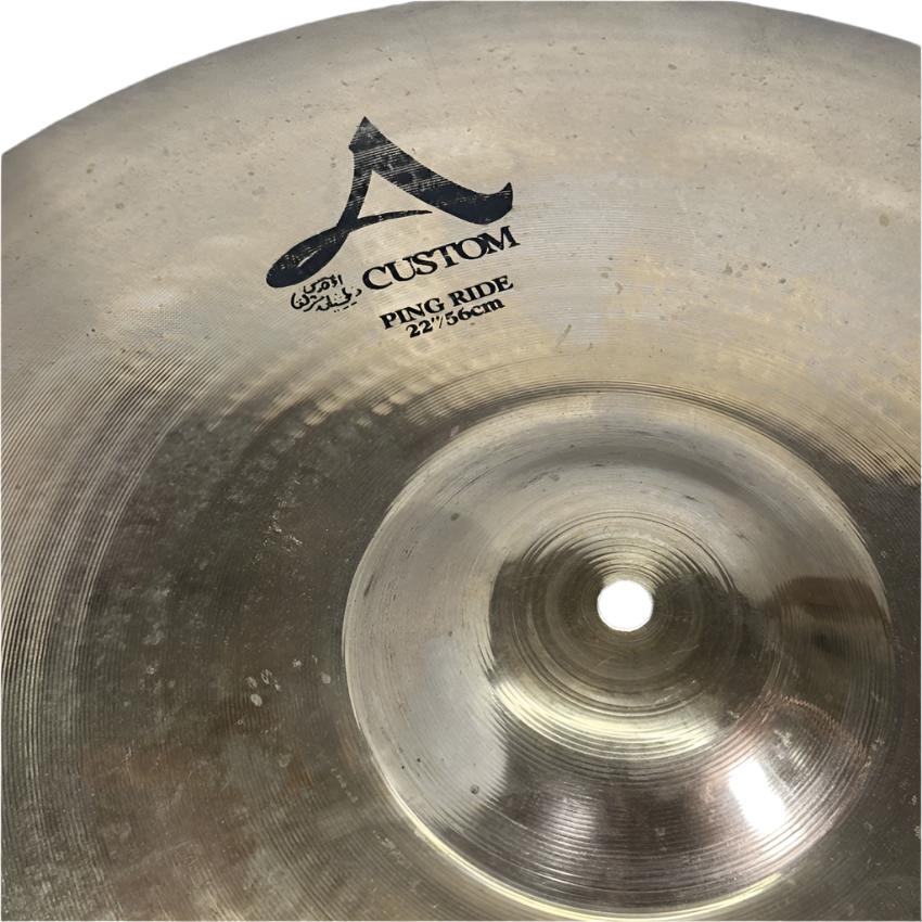 Used Zildjian A Custom Ping Ride Cymbal 22" - Good - Drum Center Of Portsmouth