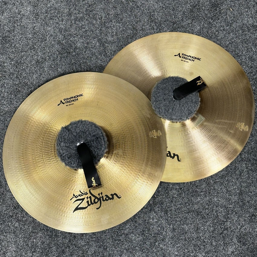Used Zildjian Symphonic French Cymbals 18" Pair - Excellent - Drum Center Of Portsmouth