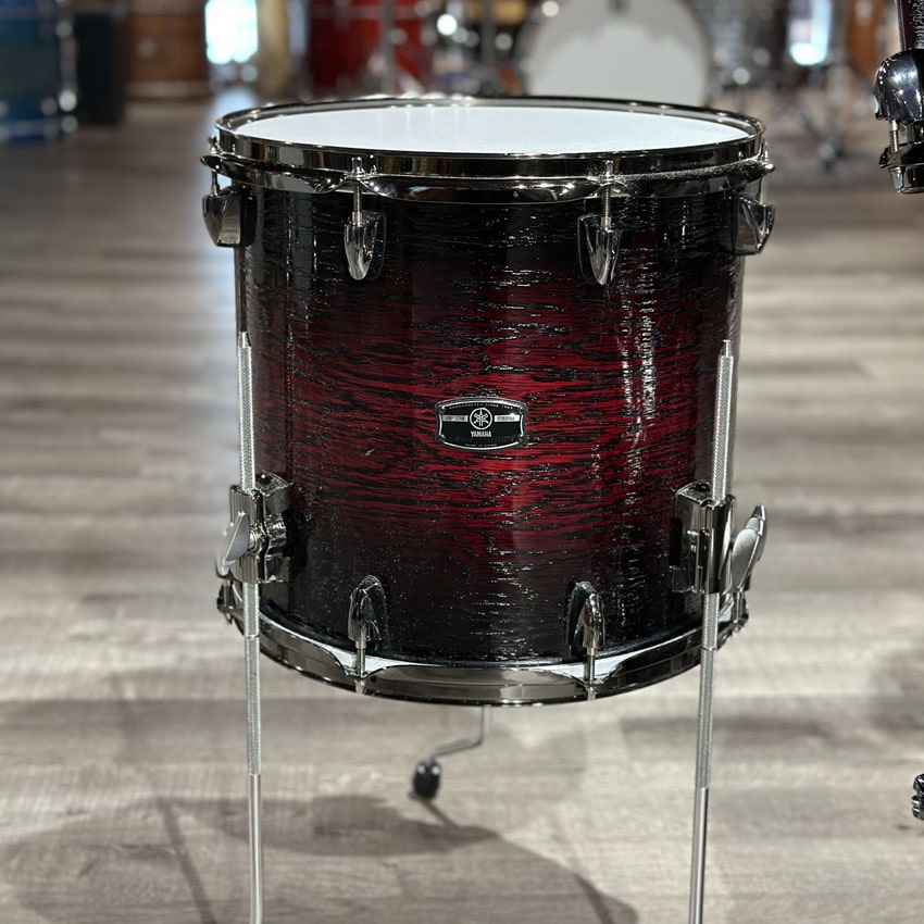 Used Yamaha Live Custom Hybrid 4pc Drum Set Uzu Magma Sunburst - Very Good - Drum Center Of Portsmouth