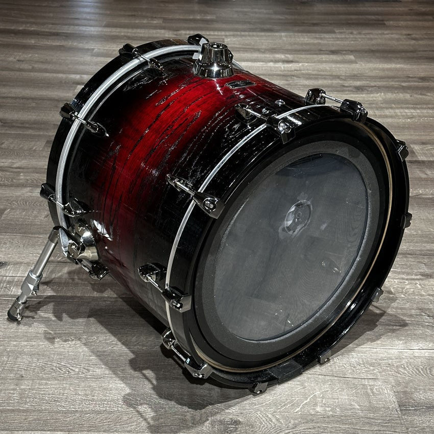 Used Yamaha Live Custom Hybrid 4pc Drum Set Uzu Magma Sunburst - Very Good - Drum Center Of Portsmouth