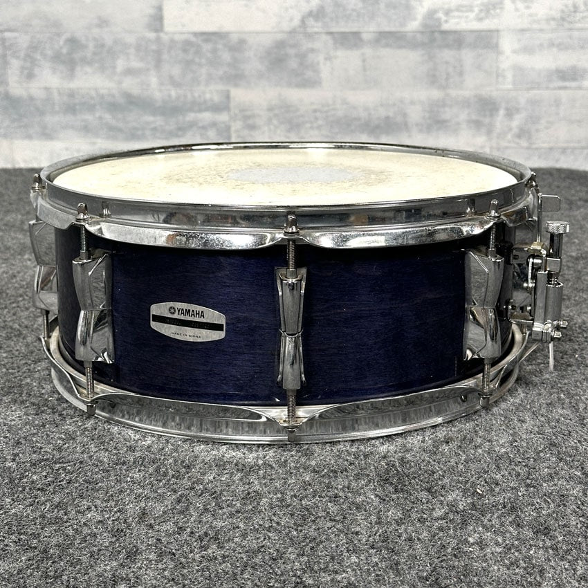 Used Yamaha Stage Custom Snare Drum 14x5.5 Blue - Fair - Drum Center Of Portsmouth