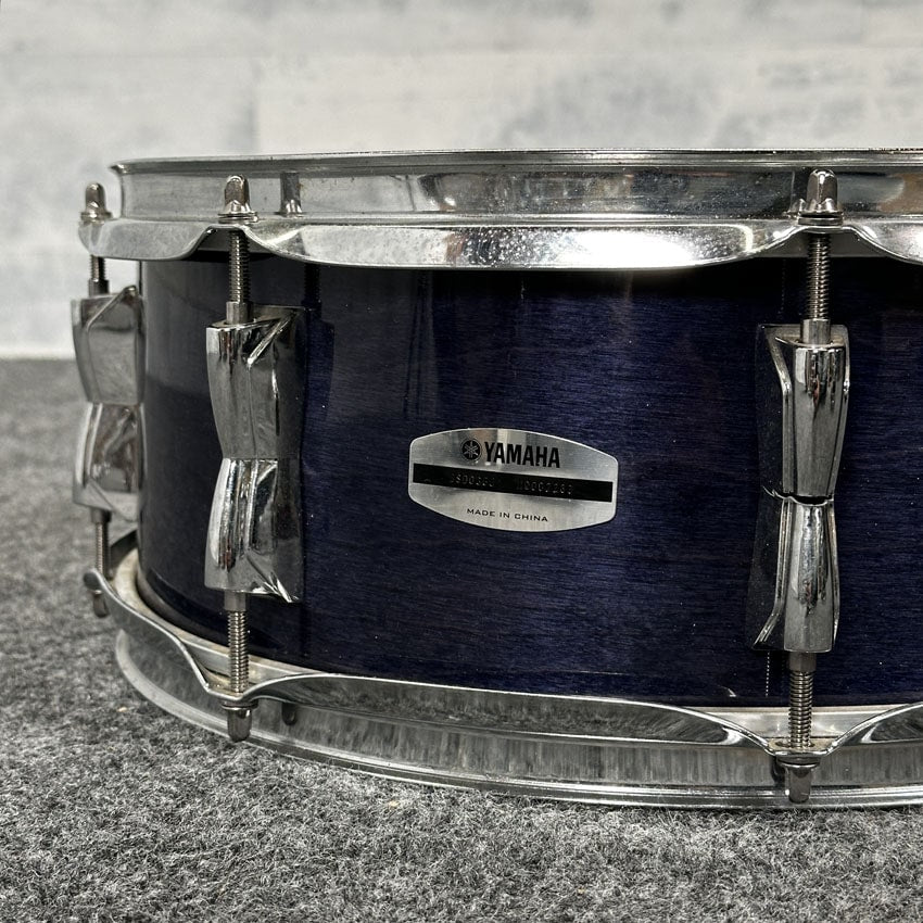Used Yamaha Stage Custom Snare Drum 14x5.5 Blue - Fair - Drum Center Of Portsmouth