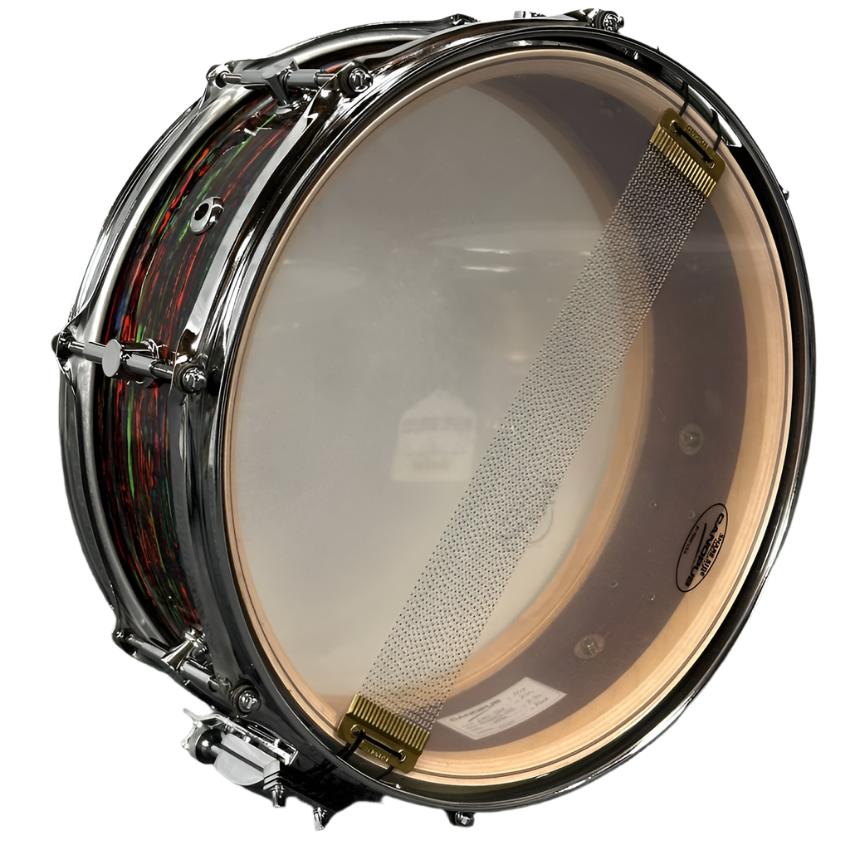 Used Canopus Neo Vintage M2 Snare Drum 14x5 Psychedelic Red - Very Good - Drum Center Of Portsmouth