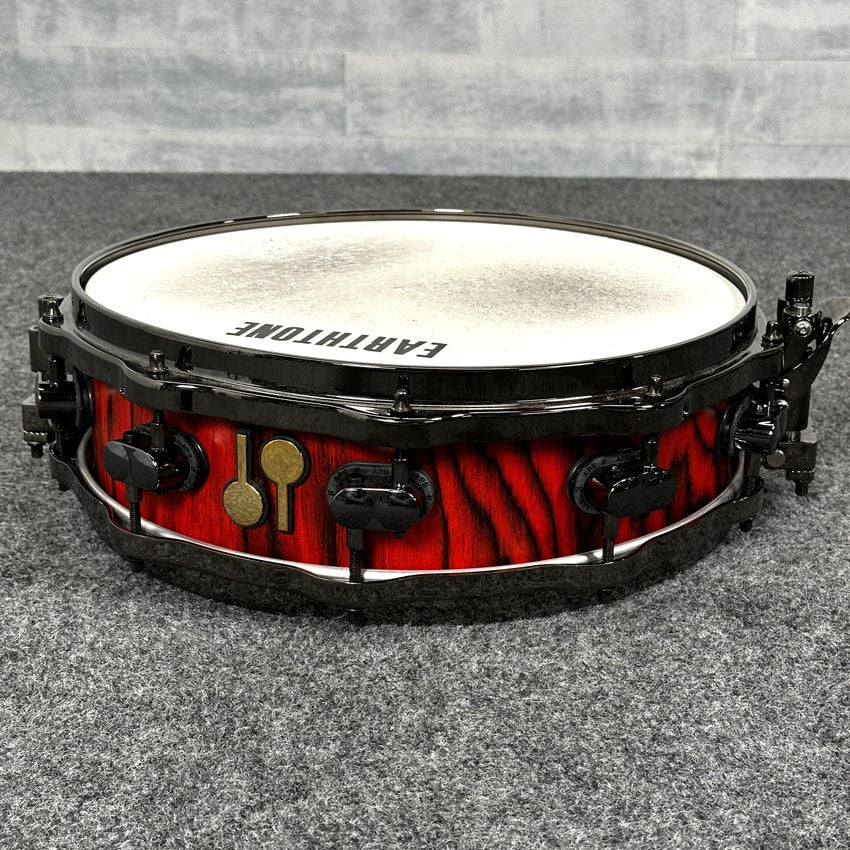 Used Sonor SQ2 Thin Maple Snare Drum 14x4.25 Fiery Red - Very Good - Drum Center Of Portsmouth