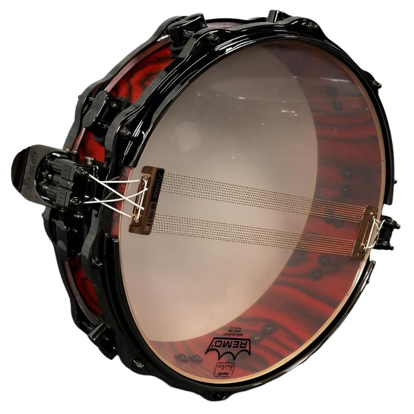 Used Sonor SQ2 Thin Maple Snare Drum 14x4.25 Fiery Red - Very Good - Drum Center Of Portsmouth
