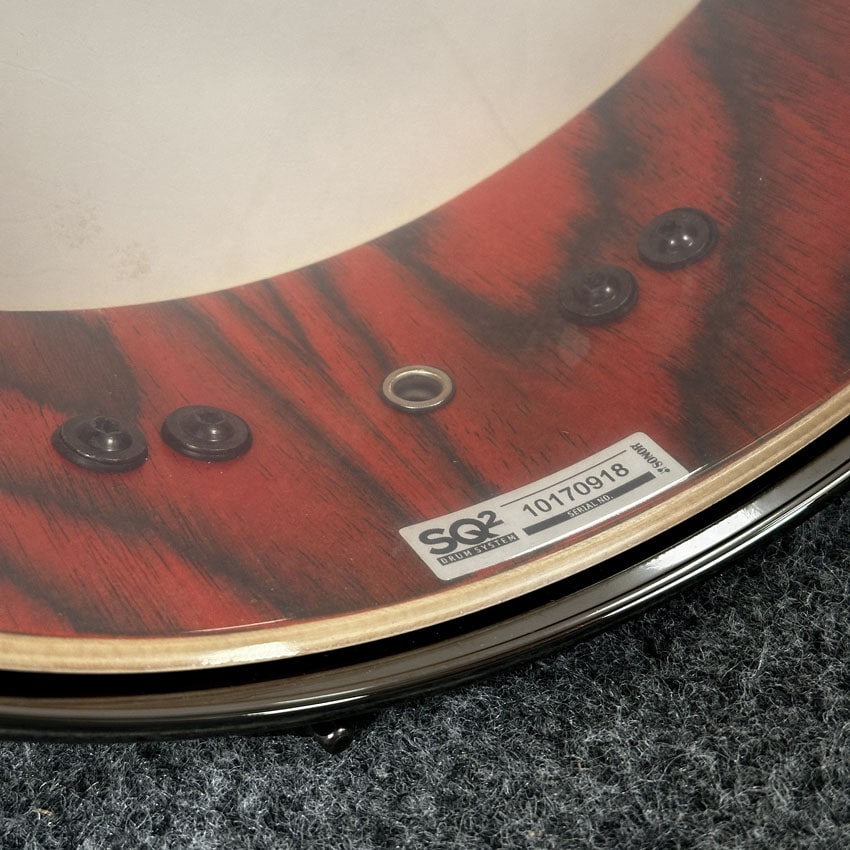 Used Sonor SQ2 Thin Maple Snare Drum 14x4.25 Fiery Red - Very Good - Drum Center Of Portsmouth