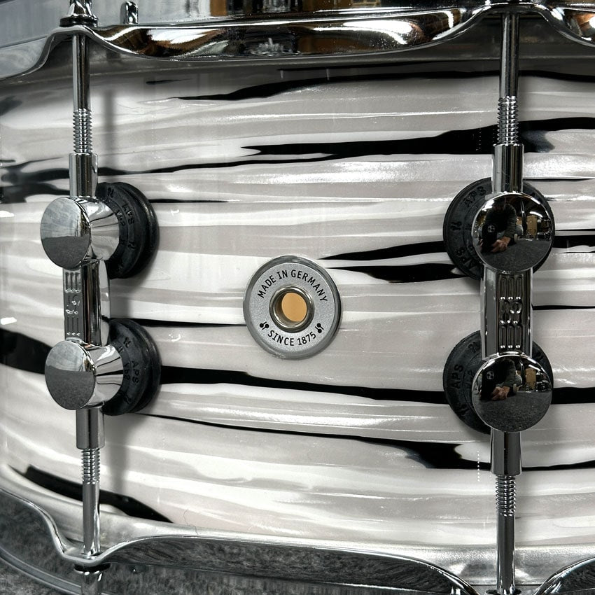 Used Sonor SQ2 Vintage Maple Snare Drum 14x6.5 White Oyster - Very Good - Drum Center Of Portsmouth