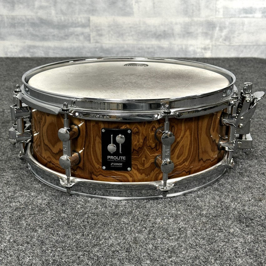 Used Sonor Prolite Snare Drum 13x5 Chocolate Burl - Very Good - Drum Center Of Portsmouth