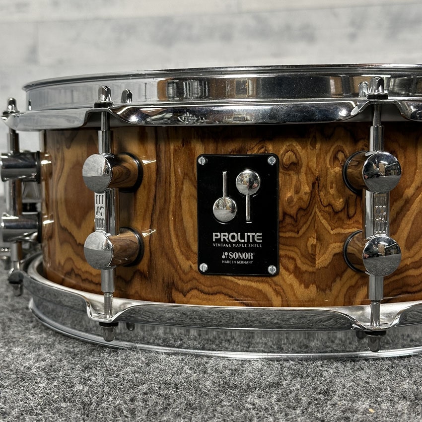 Used Sonor Prolite Snare Drum 13x5 Chocolate Burl - Very Good - Drum Center Of Portsmouth