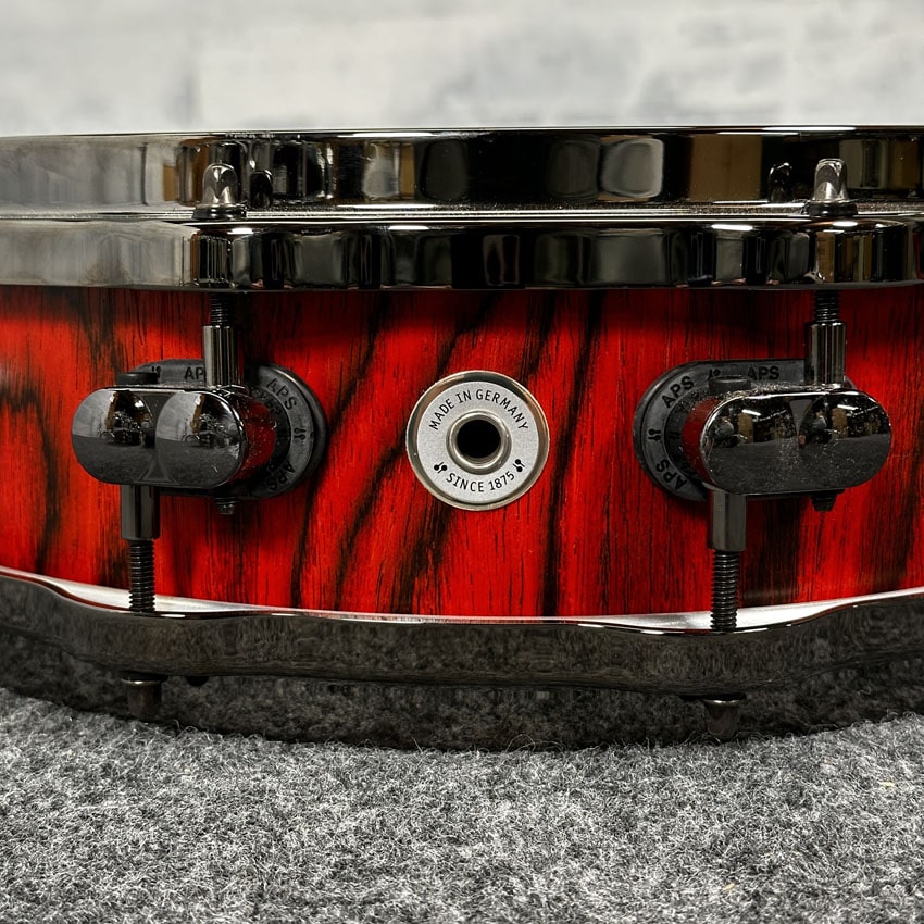 Used Sonor SQ2 Thin Maple Snare Drum 14x4.25 Fiery Red - Very Good - Drum Center Of Portsmouth