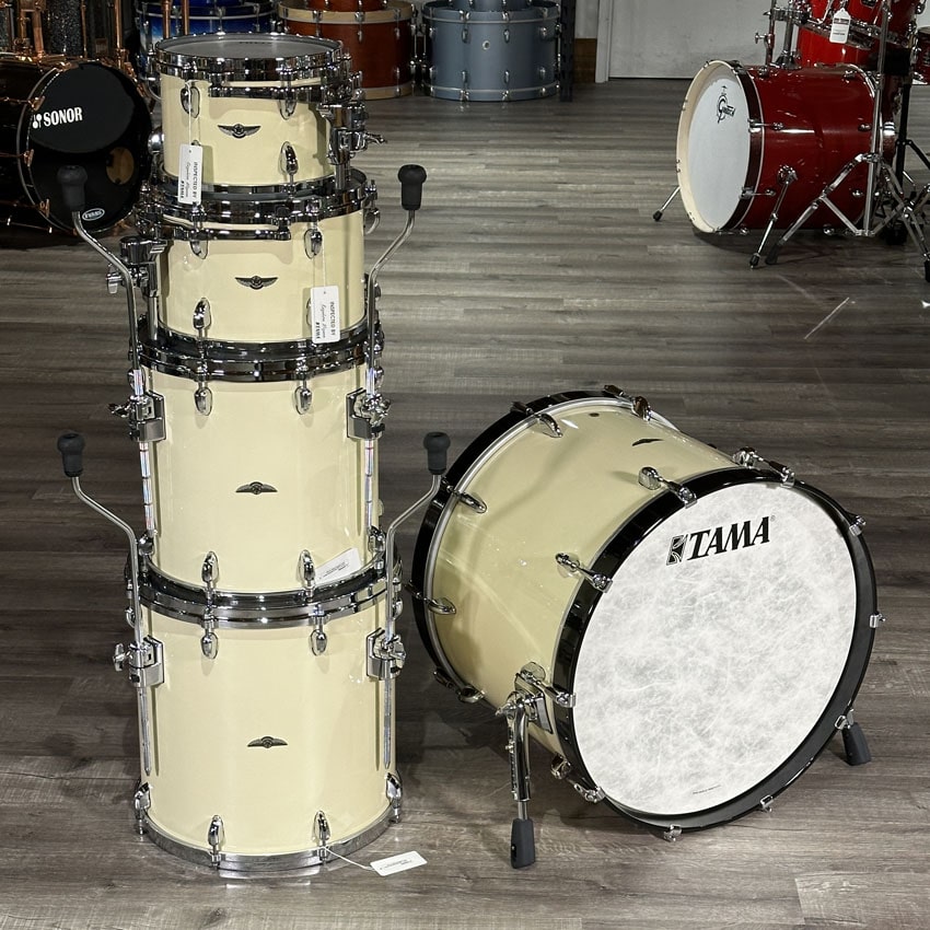 Used Tama Star Walnut 5pc Drum Set Antique White - Drum Center Of Portsmouth