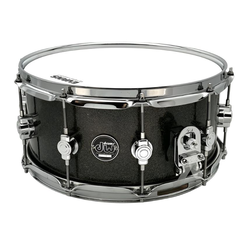 Used DW Performance Snare Drum 14x6.5 Pewter Sparkle - Very Good - Drum Center Of Portsmouth