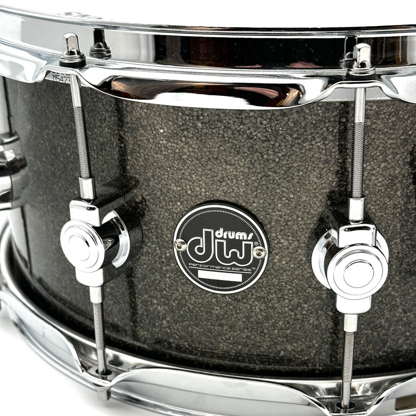 Used DW Performance Snare Drum 14x6.5 Pewter Sparkle - Very Good - Drum Center Of Portsmouth