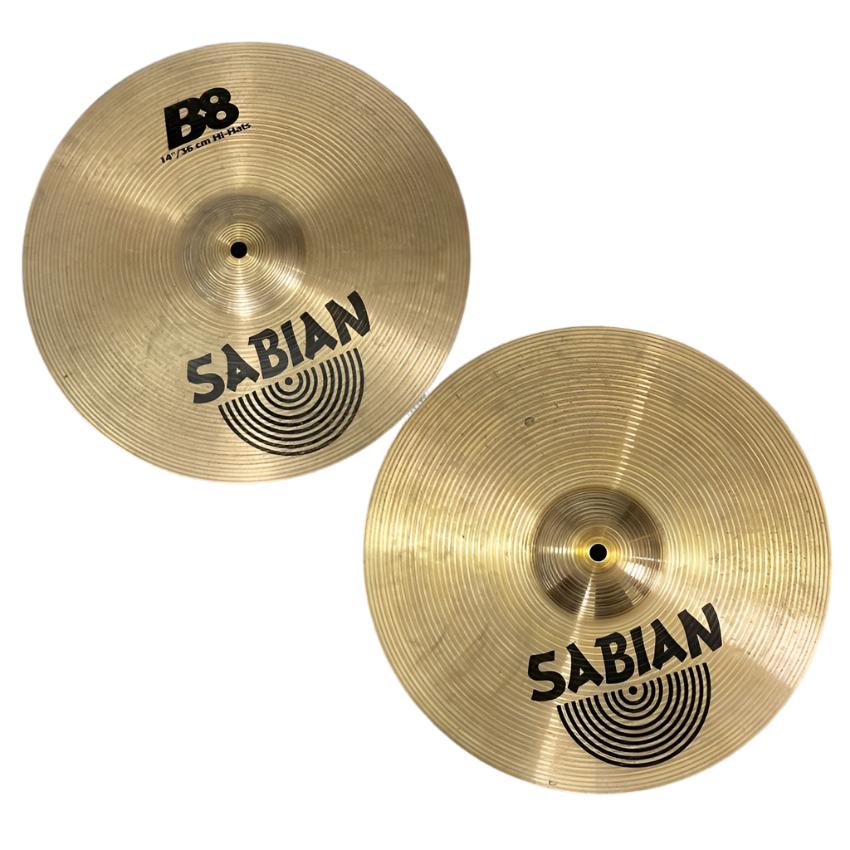 Used Sabian B8 Hi Hat Cymbals 14" - Good - Drum Center Of Portsmouth