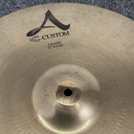Used Zildjian A Custom Crash Cymbal 17" - Good - Drum Center Of Portsmouth