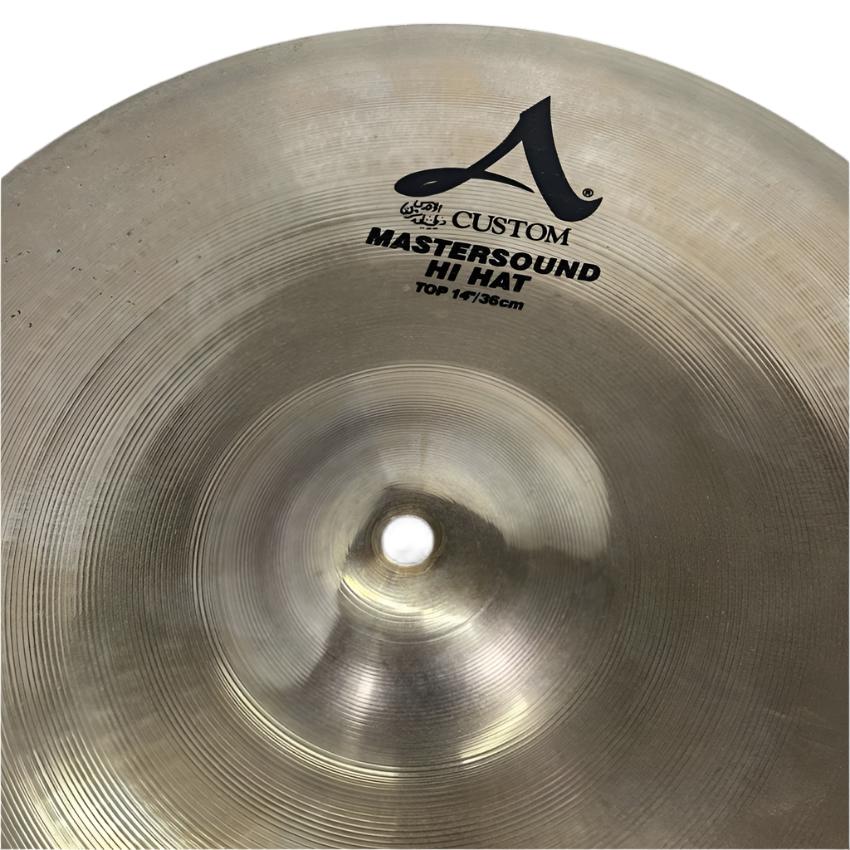 Used Zildjian A Custom Mastersound Hi Hat Cymbals 14" - Very Good - Drum Center Of Portsmouth
