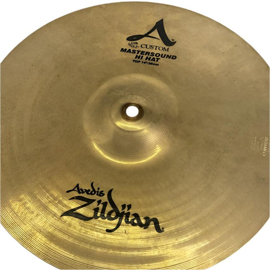 Used Zildjian A Custom Mastersound Hi Hat Cymbals 14" - Good - Drum Center Of Portsmouth