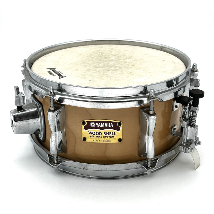 Used Yamaha Wood Shell Snare Drum 10x5 Natural Gloss - Good - Drum Center Of Portsmouth