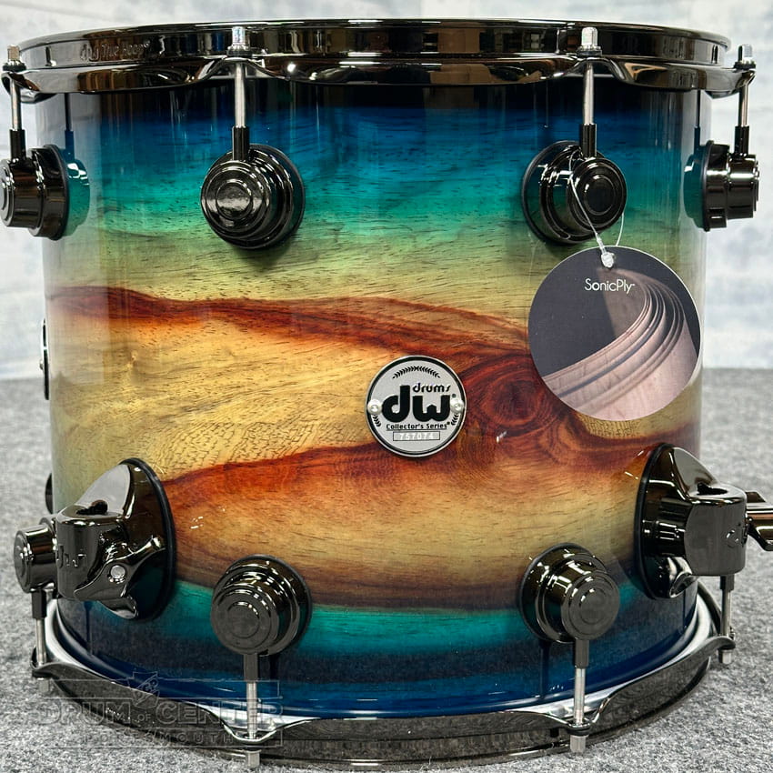 DW Collectors SonicPly 6pc Drum Set Regal Blue Burst Padauk w/Black Hardware - Drum Center Of Portsmouth