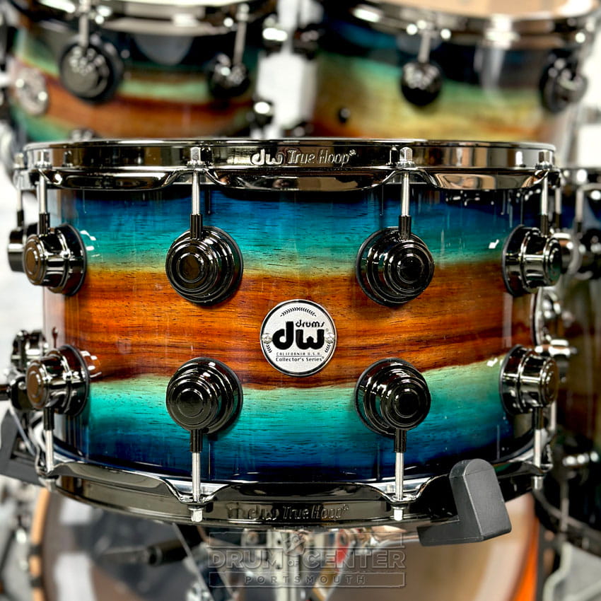 DW Collectors SonicPly 6pc Drum Set Regal Blue Burst Padauk w/Black Hardware - Drum Center Of Portsmouth