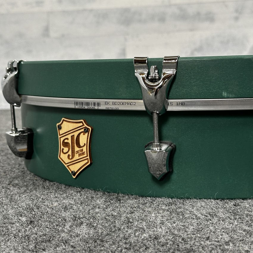 Used SJC Custom Gong Drum 20x4 Matte Green - Excellent - Drum Center Of Portsmouth