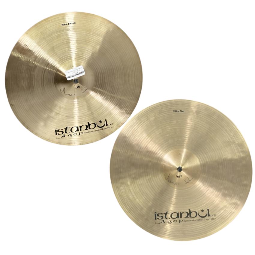 Used Istanbul Agop Traditional Medium Hi Hat Cymbals 14" 1015/1158g - Drum Center Of Portsmouth